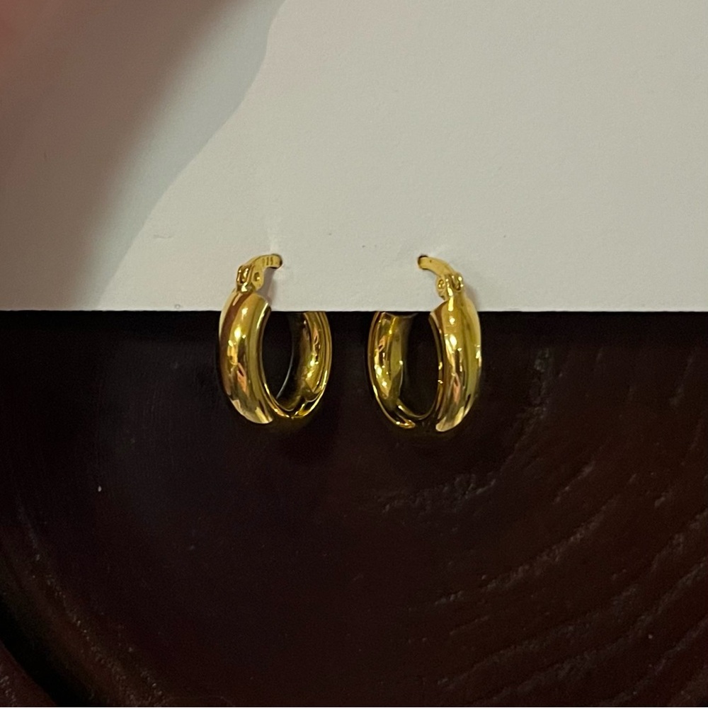 Chunky Gold Hoop Earrings